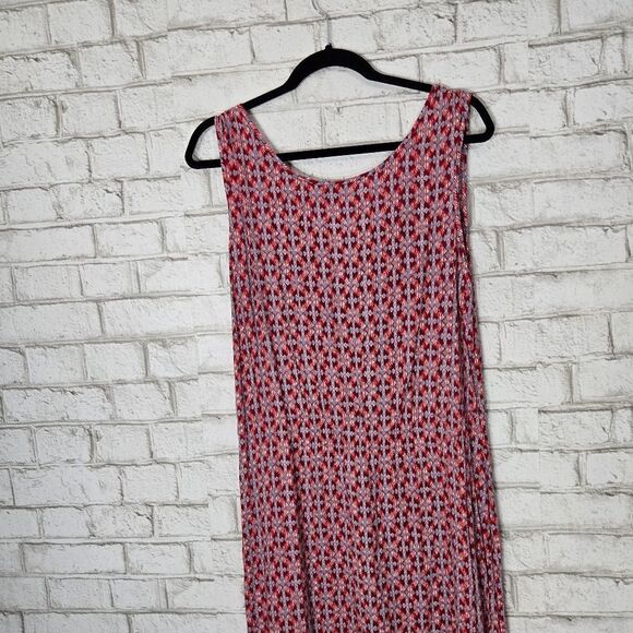 Eddie Bauer cute red and blue midi dress - Picture 10 of 15